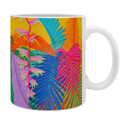 Sewzinski Flamingo Plant and Palm Fronds Coffee Mug