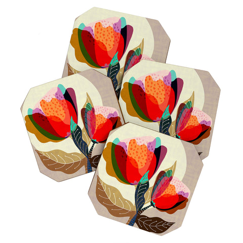 Sewzinski Floral Reverie II Coaster Set