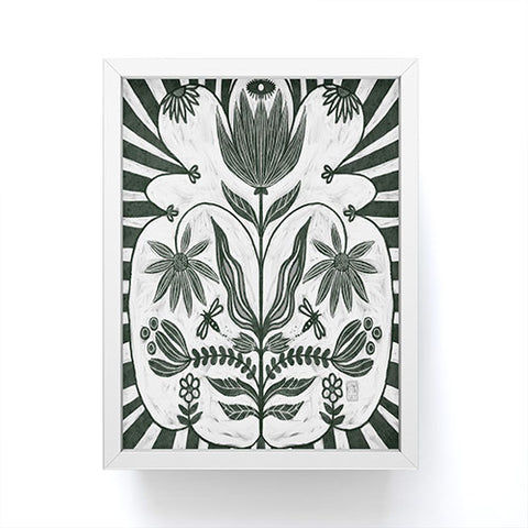 Sewzinski Flowers and Stripes Framed Mini Art Print