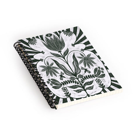 Sewzinski Flowers and Stripes Spiral Notebook
