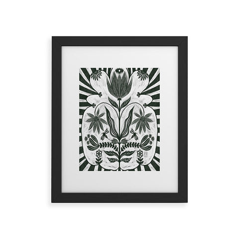 Sewzinski Flowers and Stripes Framed Art Print