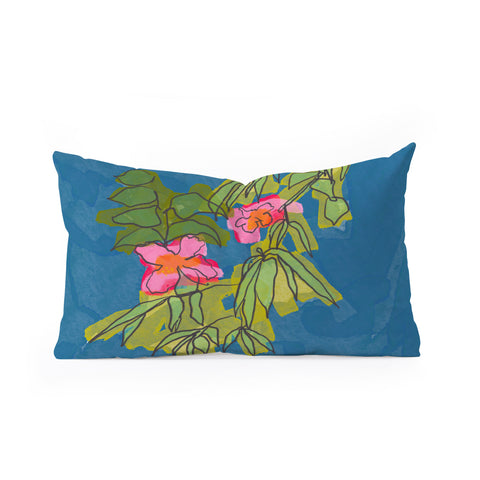 Sewzinski Flowers on Captiva Oblong Throw Pillow