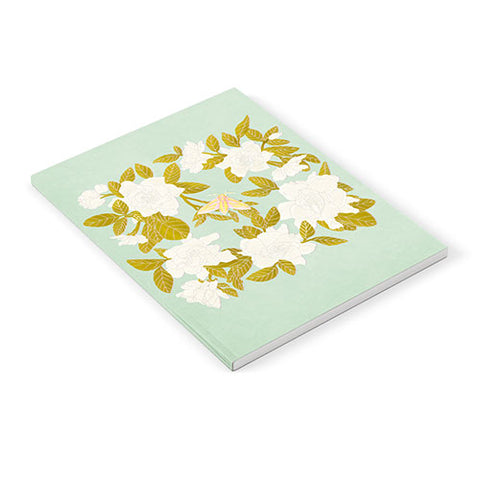 Sewzinski Gardenias on Green Notebook