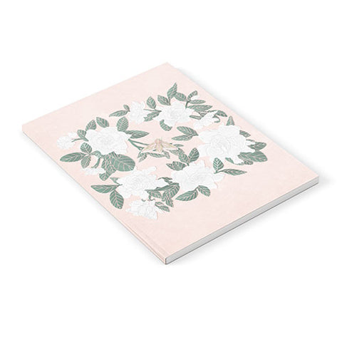 Sewzinski Gardenias on Peach Notebook