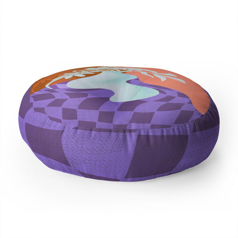 Sewzinski Ghost Vase II Floor Pillow Round