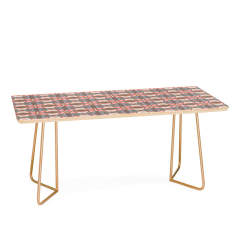 Sewzinski Gray Pink Mod Quilt Coffee Table