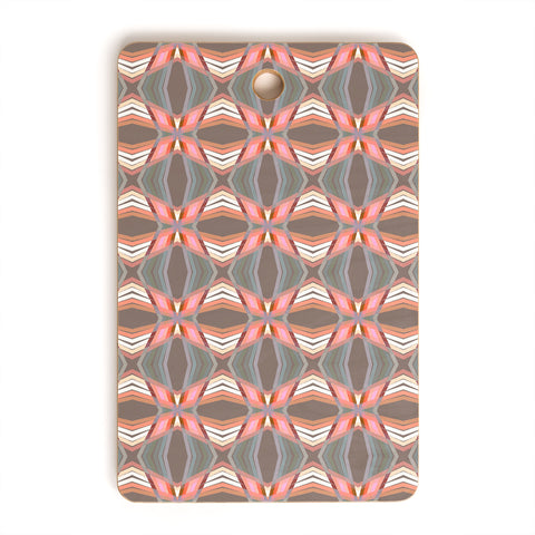 Sewzinski Gray Pink Mod Quilt Cutting Board Rectangle