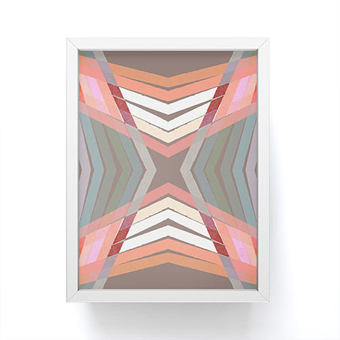 Sewzinski Gray Pink Mod Quilt Framed Mini Art Print