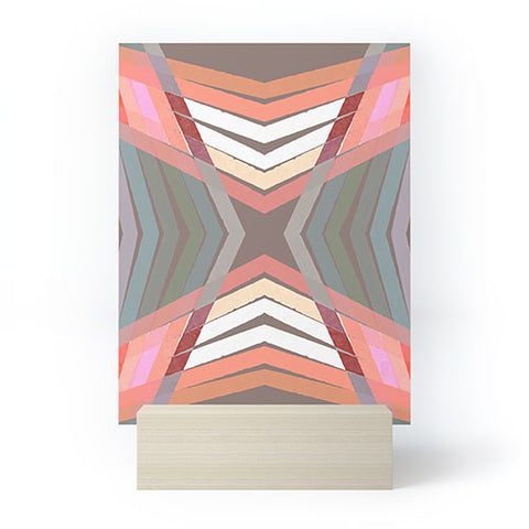 Sewzinski Gray Pink Mod Quilt Mini Art Print