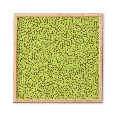 Sewzinski Green Lizard Print Framed Wall Art