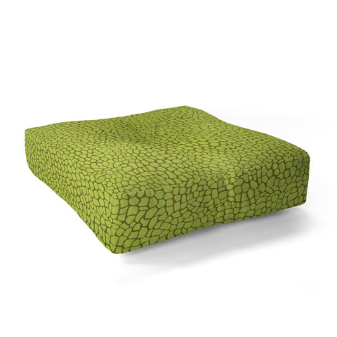 Sewzinski Green Lizard Print Floor Pillow Square