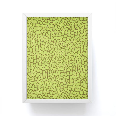 Sewzinski Green Lizard Print Framed Mini Art Print