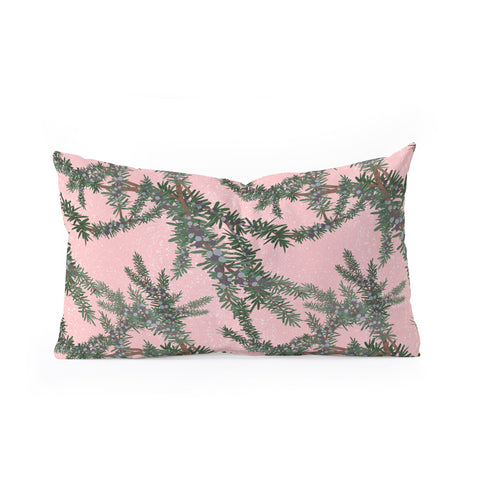 Sewzinski Juniper on Pink Oblong Throw Pillow