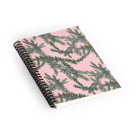 Sewzinski Juniper on Pink Spiral Notebook