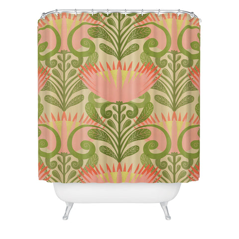Sewzinski King Protea Pattern Shower Curtain