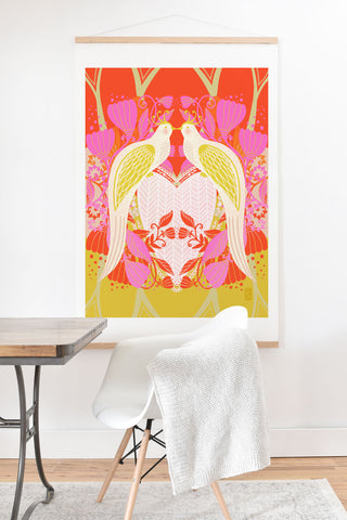 Sewzinski Love Doves Art Print And Hanger