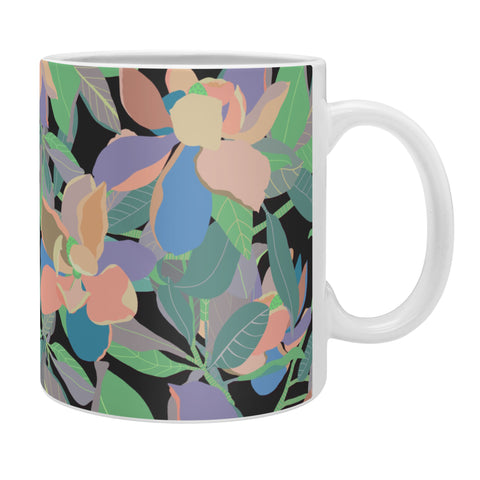Sewzinski Magnolias on Black Coffee Mug