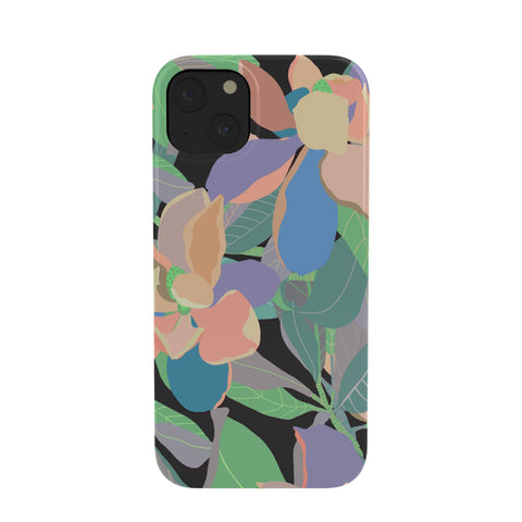 Sewzinski Magnolias on Black Phone Case