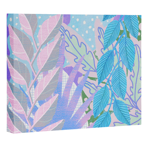 Sewzinski Modern Jungle in Purple Art Canvas