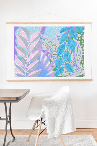 Sewzinski Modern Jungle in Purple Art Print And Hanger