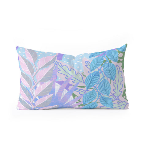 Sewzinski Modern Jungle in Purple Oblong Throw Pillow