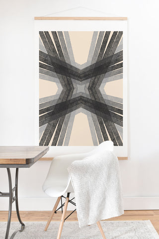Sewzinski Modern Lines Grays Art Print And Hanger