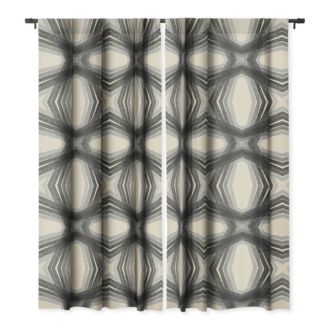 Sewzinski Modern Lines Grays Blackout Window Curtain