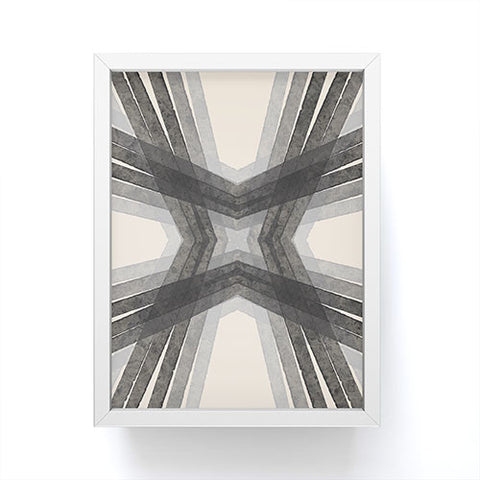 Sewzinski Modern Lines Grays Framed Mini Art Print