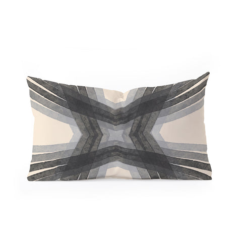 Sewzinski Modern Lines Grays Oblong Throw Pillow