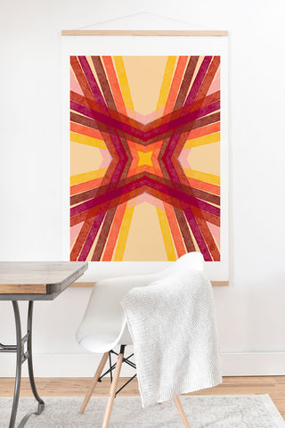 Sewzinski Modern Lines Warm Tones Art Print And Hanger
