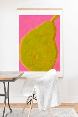 Sewzinski Modern Pear Art Print And Hanger