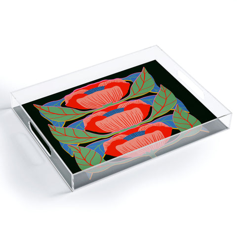 Sewzinski Modern Poppies Acrylic Tray