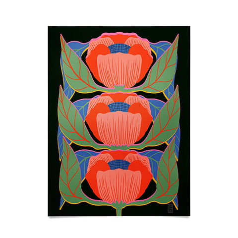 Sewzinski Modern Poppies Poster