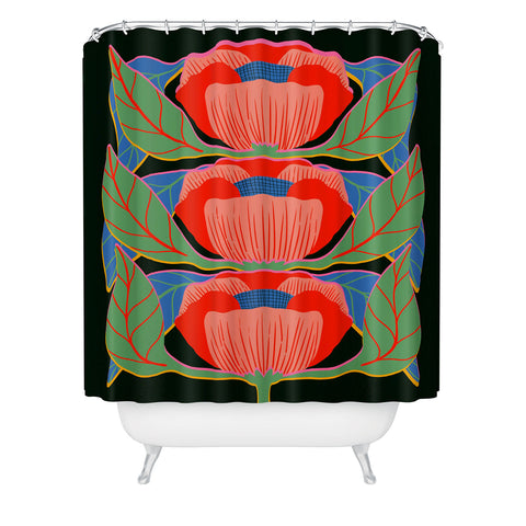 Sewzinski Modern Poppies Shower Curtain