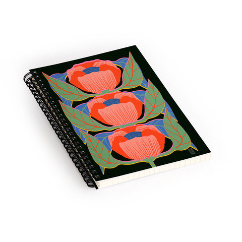Sewzinski Modern Poppies Spiral Notebook
