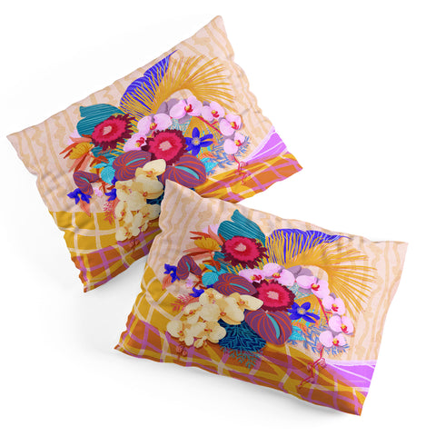Sewzinski Modern Tropical Bouquet Pillow Shams