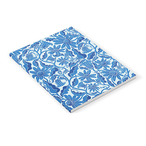 Sewzinski Monochrome Florals Blue Notebook