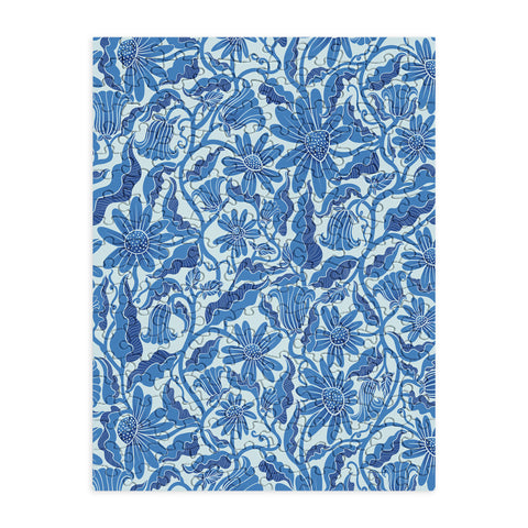 Sewzinski Monochrome Florals Blue Puzzle