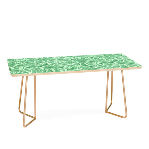Sewzinski Monochrome Florals Green Coffee Table