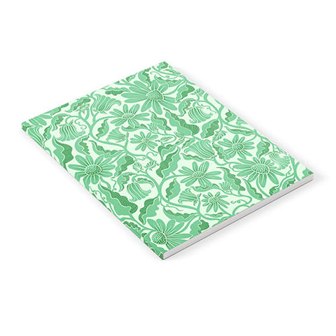 Sewzinski Monochrome Florals Green Notebook