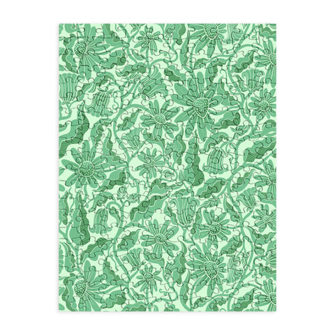Sewzinski Monochrome Florals Green Puzzle