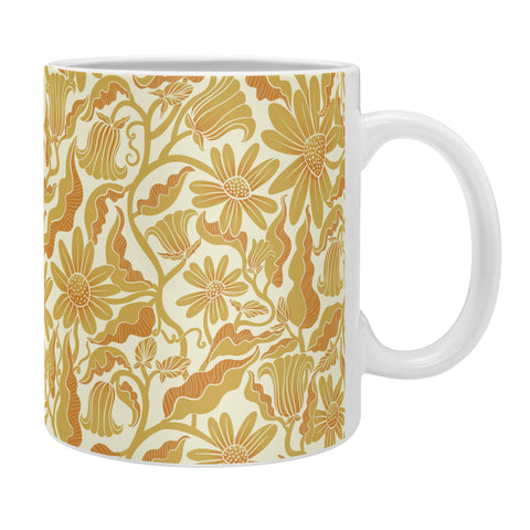 Sewzinski Monochrome Florals Yellow Coffee Mug