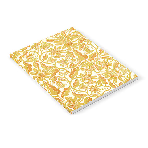 Sewzinski Monochrome Florals Yellow Notebook