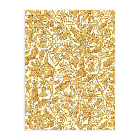 Sewzinski Monochrome Florals Yellow Puzzle