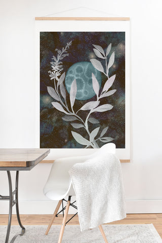 Sewzinski Moon and Sage Art Print And Hanger