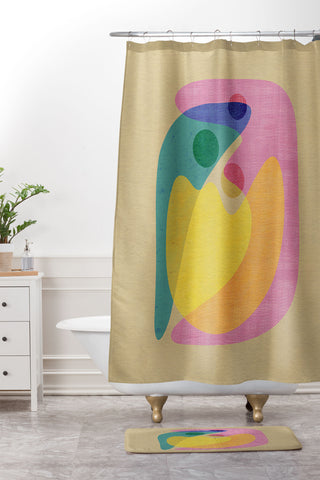 Sewzinski New Bloom Shower Curtain And Mat