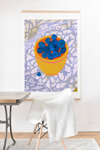 Sewzinski New Blueberries Art Print And Hanger
