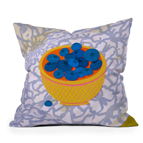 Sewzinski New Blueberries Throw Pillow
