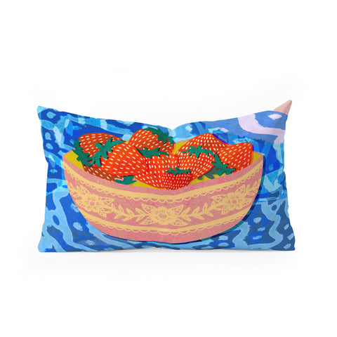Sewzinski New Strawberries Oblong Throw Pillow