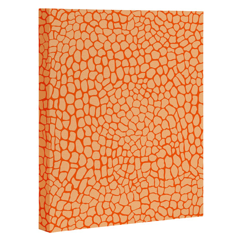 Sewzinski Orange Lizard Print Art Canvas